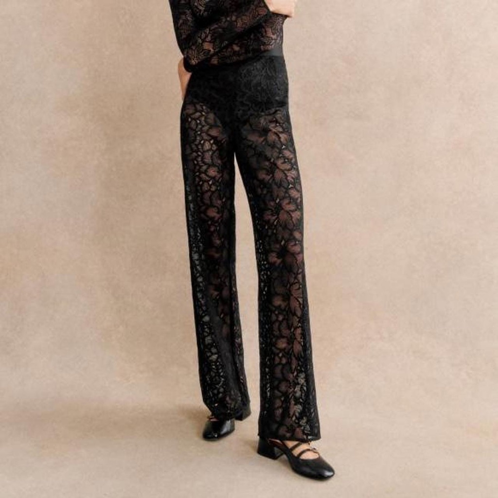 Sezane Candide Trousers Black - Size 4